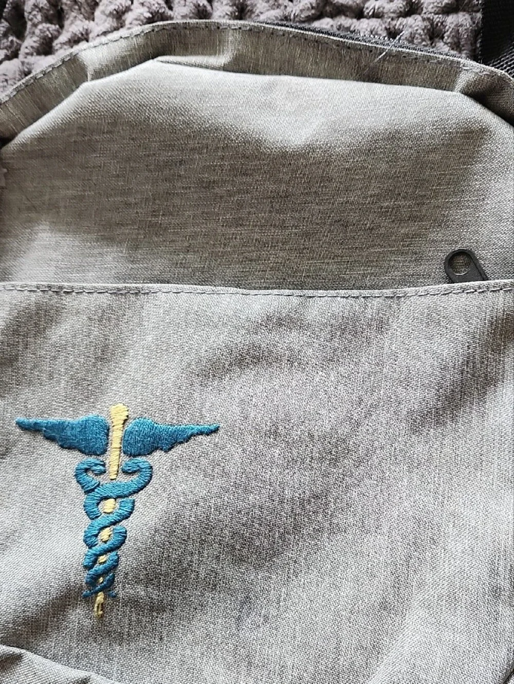 Gray Crossbody Medical Emblem Men’s Bag